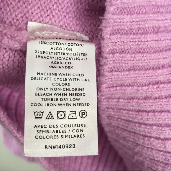 LOFT Crewneck Pink Purple Sweater | Size Medium - Picture 5 of 6